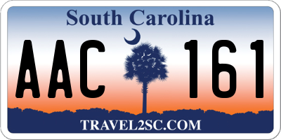 SC license plate AAC161