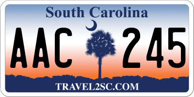 SC license plate AAC245