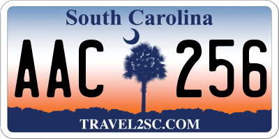 SC license plate AAC256