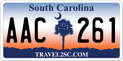 SC license plate AAC261