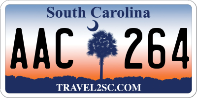 SC license plate AAC264