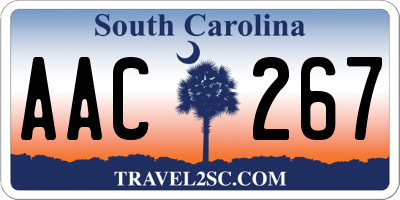 SC license plate AAC267