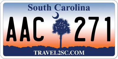 SC license plate AAC271