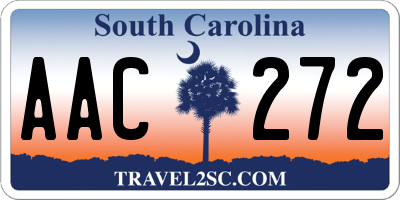 SC license plate AAC272