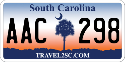 SC license plate AAC298