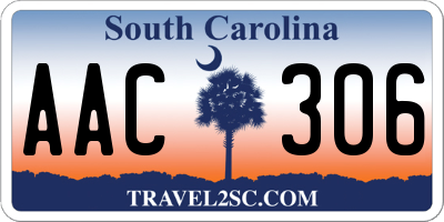SC license plate AAC306