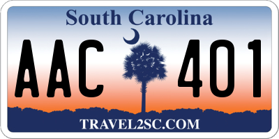 SC license plate AAC401