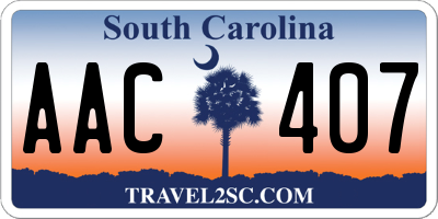 SC license plate AAC407