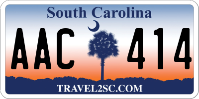 SC license plate AAC414