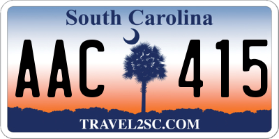 SC license plate AAC415