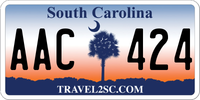 SC license plate AAC424