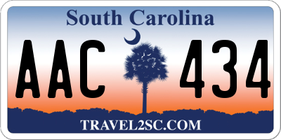 SC license plate AAC434