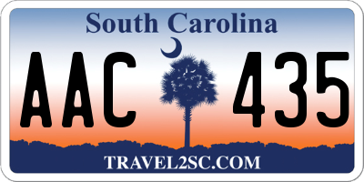 SC license plate AAC435