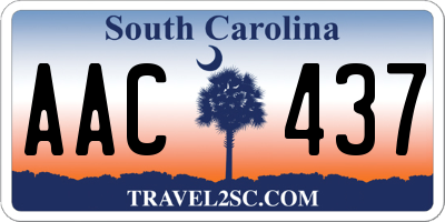 SC license plate AAC437