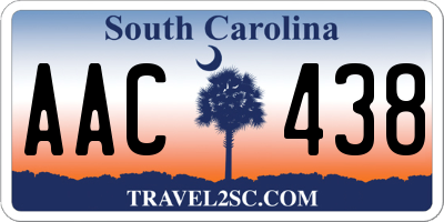 SC license plate AAC438