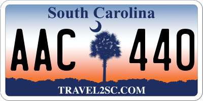 SC license plate AAC440