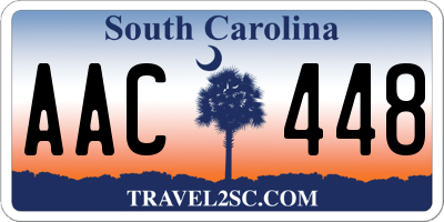 SC license plate AAC448