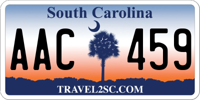 SC license plate AAC459