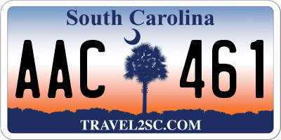 SC license plate AAC461