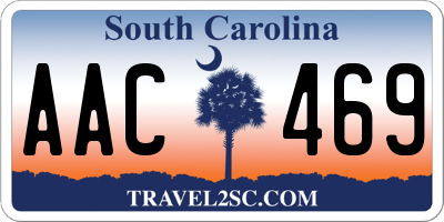SC license plate AAC469