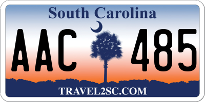 SC license plate AAC485