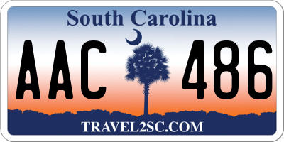 SC license plate AAC486