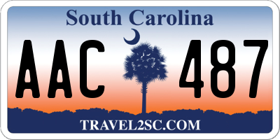 SC license plate AAC487