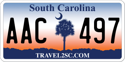 SC license plate AAC497