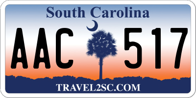 SC license plate AAC517