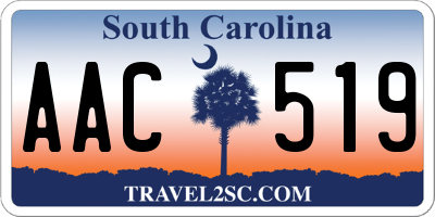 SC license plate AAC519