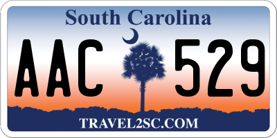 SC license plate AAC529