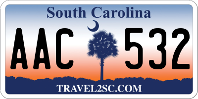 SC license plate AAC532