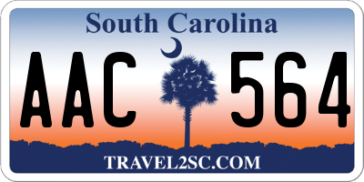 SC license plate AAC564