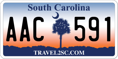 SC license plate AAC591