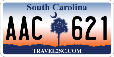 SC license plate AAC621