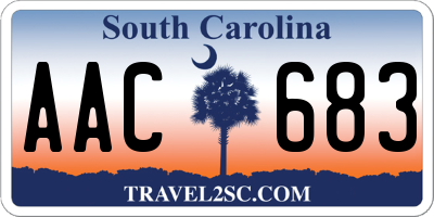 SC license plate AAC683