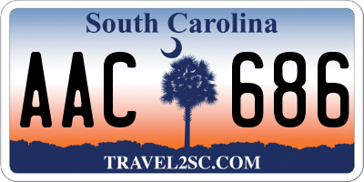 SC license plate AAC686