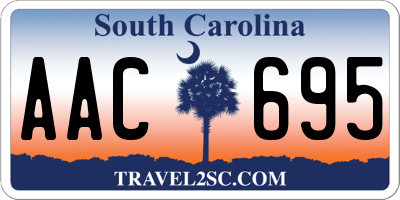 SC license plate AAC695