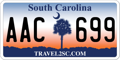 SC license plate AAC699