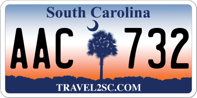 SC license plate AAC732