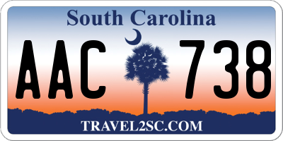 SC license plate AAC738