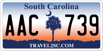 SC license plate AAC739