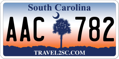 SC license plate AAC782