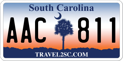 SC license plate AAC811