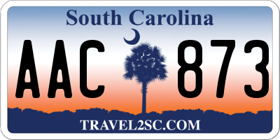 SC license plate AAC873