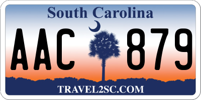 SC license plate AAC879