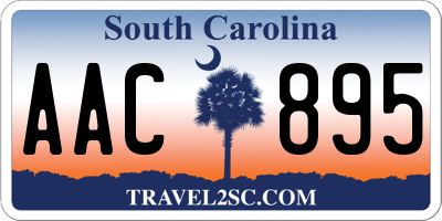 SC license plate AAC895