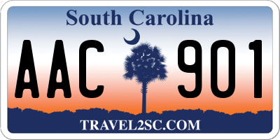 SC license plate AAC901