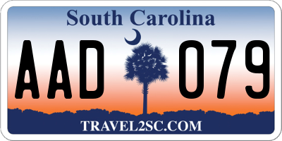 SC license plate AAD079