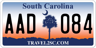 SC license plate AAD084